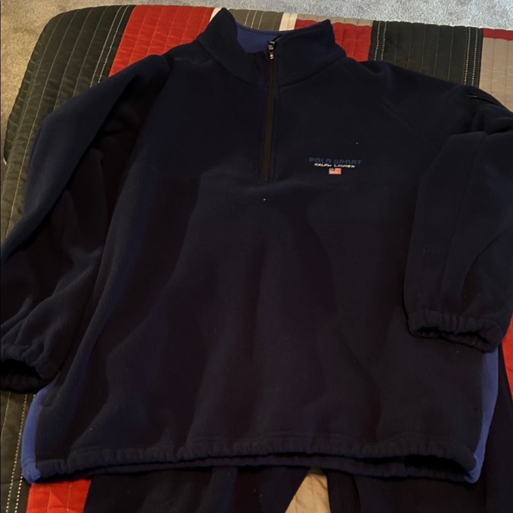 Polo by Ralph Lauren Navy Zip-Up Sweater